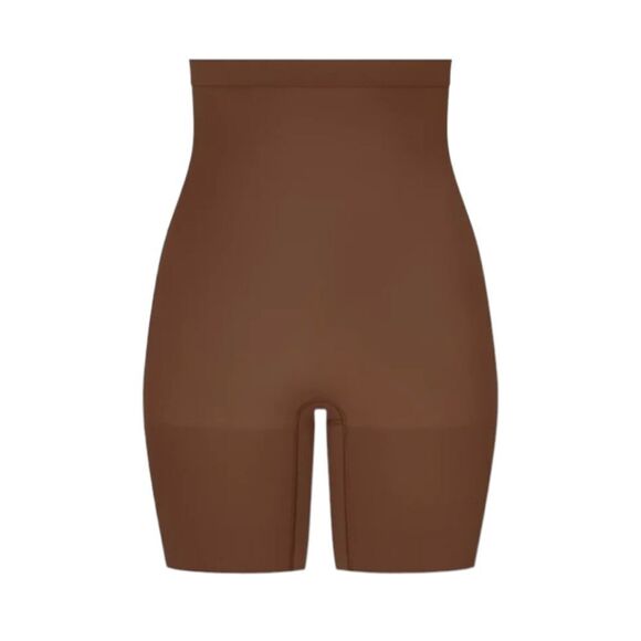 SPANX Power Series Mid Thigh Shaping Shorts Shapewear Sz M Chestnut 2745 - Picture 3 of 14